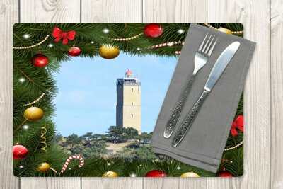 Terschelling - Kerstdiner - Kerst placemats kunststof - Placemats set (4 of 6) - Placemats Terschelling - Brandaris - 40x30 cm - Tafeldecoratie