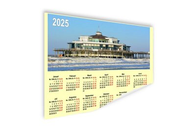 Blankenberge: calendar poster 2025 - Blankenbergse Pier - sea souvenirs - souvenirs from the sea - photo gift - Blankenberge souvenirs - calend