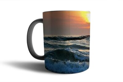 Becher - Kaffeebecher - Sonnenuntergang - Meer - Badeurlaub - Natur - Becher - 350 ml - Tasse - Kaffeebecher - Teebecher - Schokoladenmilch – s