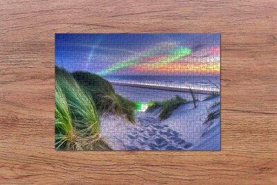 puzzle - plage - mer - coucher de soleil - 500 pièces de puzzle - puzzle - puzzle photo - souvenirs de la mer