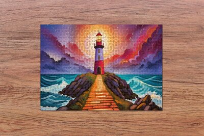 puzzle con immagine affascinante - 48 x 34 cm - 500 pezzi del puzzle - regalo fotografico - souvenir dal mare