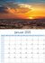 calendar 2025 - sunset - sea - maritime - sea view - Monthly calendar 2025 - 12 beautiful photos of sunset at sea - wall calendar with week num_