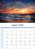 calendar 2025 - sunset - sea - maritime - sea view - Monthly calendar 2025 - 12 beautiful photos of sunset at sea - wall calendar with week num_