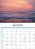 calendar 2025 - sunset - sea - maritime - sea view - Monthly calendar 2025 - 12 beautiful photos of sunset at sea - wall calendar with week num_