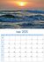 calendar 2025 - sunset - sea - maritime - sea view - Monthly calendar 2025 - 12 beautiful photos of sunset at sea - wall calendar with week num_