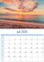 calendar 2025 - sunset - sea - maritime - sea view - Monthly calendar 2025 - 12 beautiful photos of sunset at sea - wall calendar with week num_