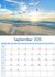 calendar 2025 - sunset - sea - maritime - sea view - Monthly calendar 2025 - 12 beautiful photos of sunset at sea - wall calendar with week num_