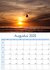 calendar 2025 - sunset - sea - maritime - sea view - Monthly calendar 2025 - 12 beautiful photos of sunset at sea - wall calendar with week num_