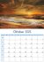 calendar 2025 - sunset - sea - maritime - sea view - Monthly calendar 2025 - 12 beautiful photos of sunset at sea - wall calendar with week num_