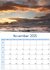 calendar 2025 - sunset - sea - maritime - sea view - Monthly calendar 2025 - 12 beautiful photos of sunset at sea - wall calendar with week num_