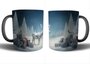 Tazza di Natale - Tazza da caffè - Natale - bellissimo paesaggio invernale con alberi innevati - renne - 350 ml - Tazza da tè - Regalo di Natal_