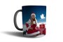 Christmas mug - Santa Claus with a snowy night sky and Santa's sleigh flying above - coffee mug - tea mug - Christmas gift - photo gift - 350 m_